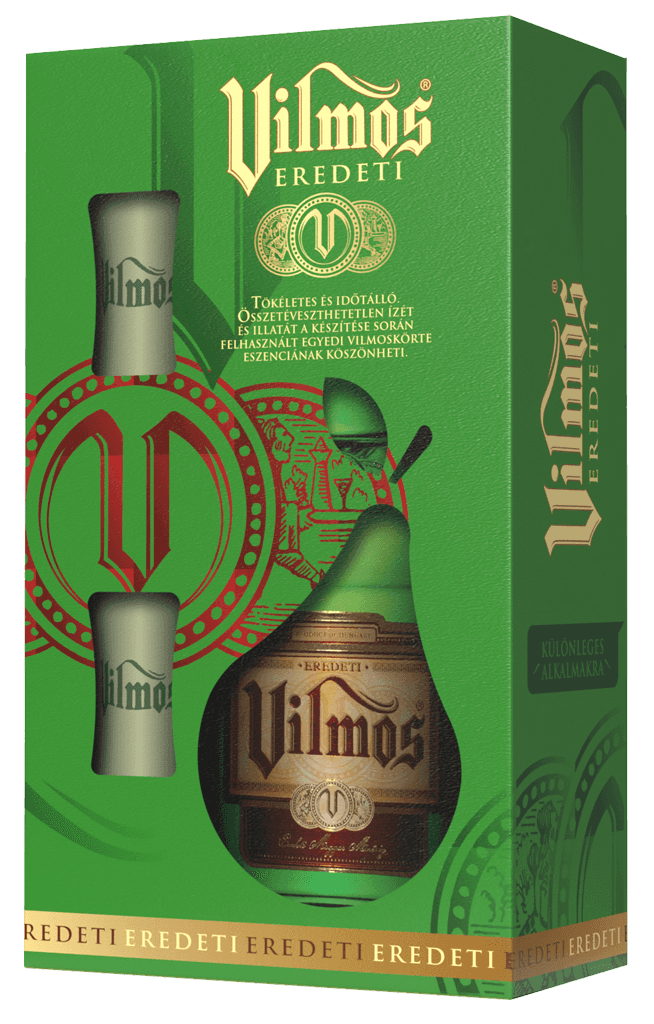 Vilmos Pear Pálinka 37,5% 0,7L + 2 Poháre 2022
