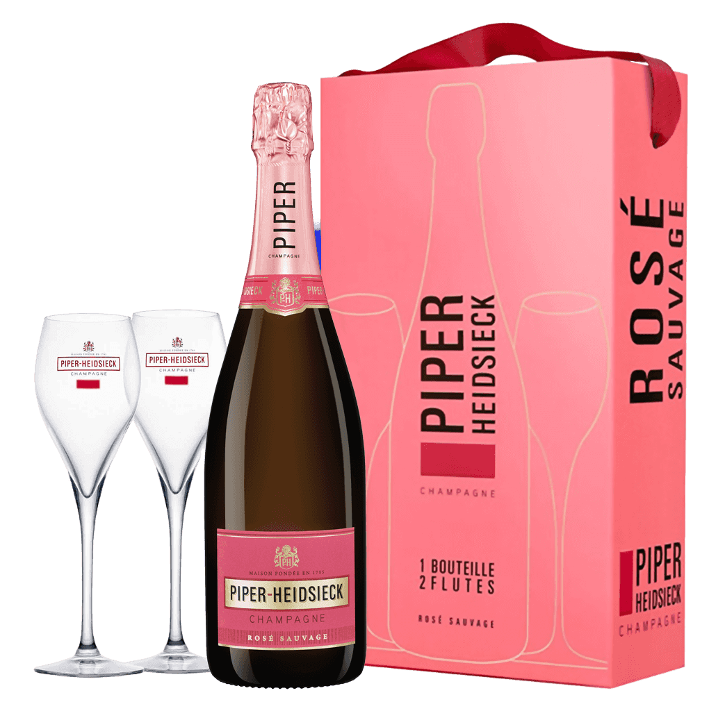 Piper Heidsieck Rosé Sauvage 12% 0,75L + 2 Poháre 2022