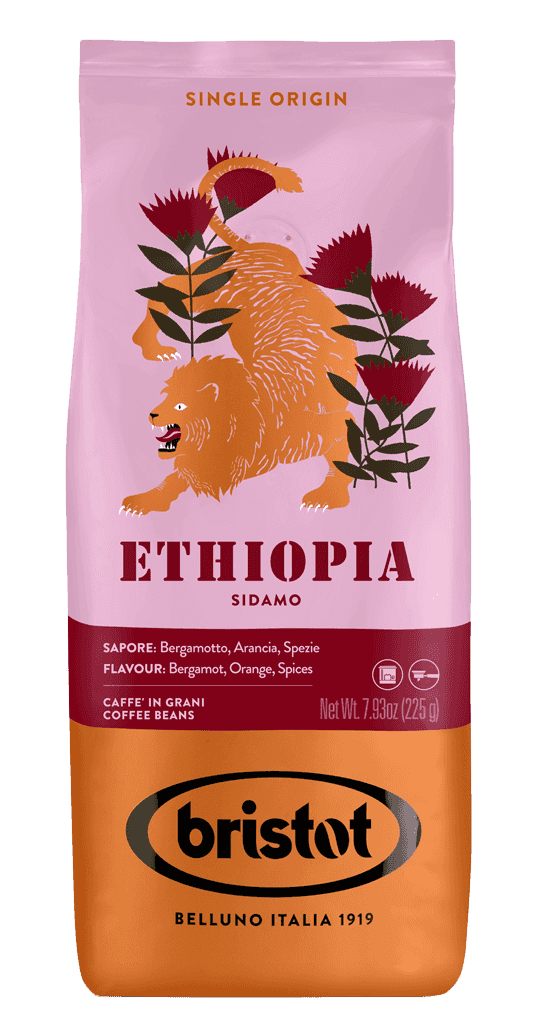 Káva Bristot Ethiopia Sidamo 225G Zrnková