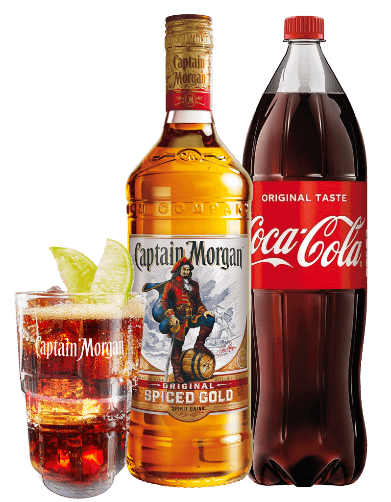 Captain Morgan Spiced 1L + Cola + Pohár Ako Darček Balík