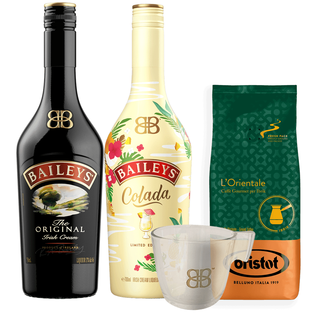 Baileys 0,7L A Baileys Colada 0,7L + Káva Bristot 200G A Pohár Ako Darček