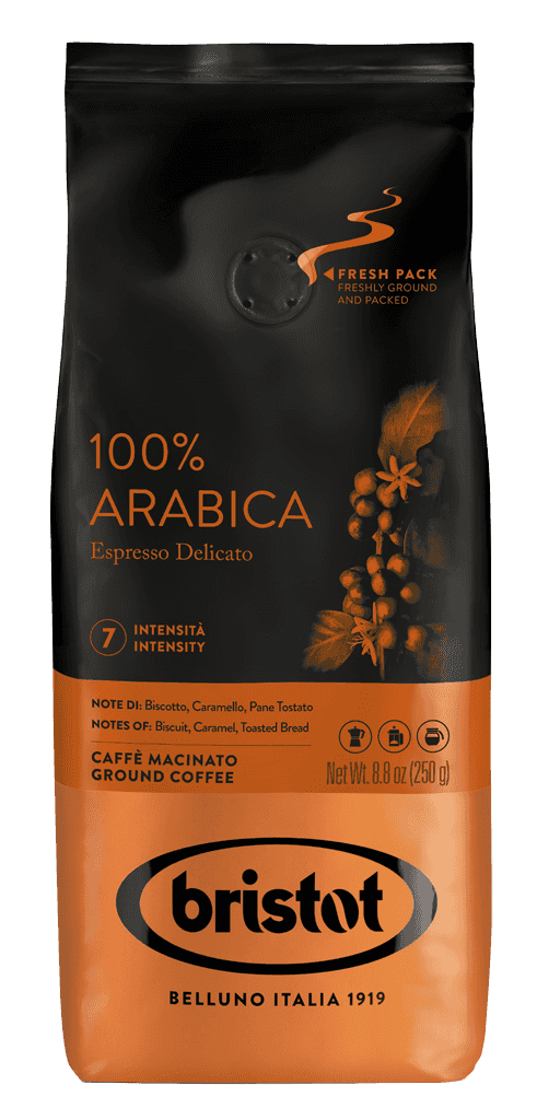 Káva Bristot 100% Arabica 250G Mleta