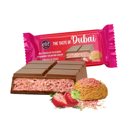 Čokoláda Elit Dubai S Jahodovou Náplňou 90G