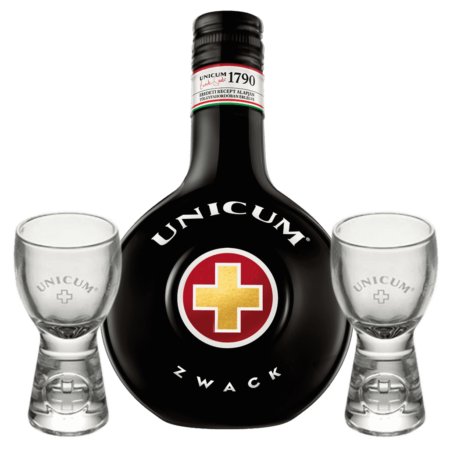 Likér Unicum Bylinný 40% 0,7L + 2X Pohár Ako Darček