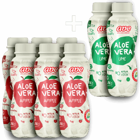 6X Ave Aloe Vera Jablko 0,3L + 2X Ave Aloe Vera Limeta 0,3L Ako Darček