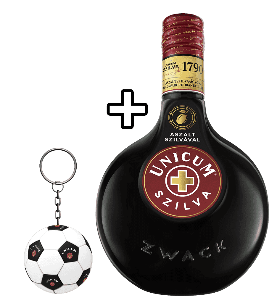 Likér Unicum Szilva Bylinný 32% 0,7L + Futbalová Kľúčenka Ako Darček
