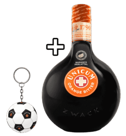 Likér Unicum Orange 34,5% 0,7L + Futbalová Kľúčenka Ako Darček
