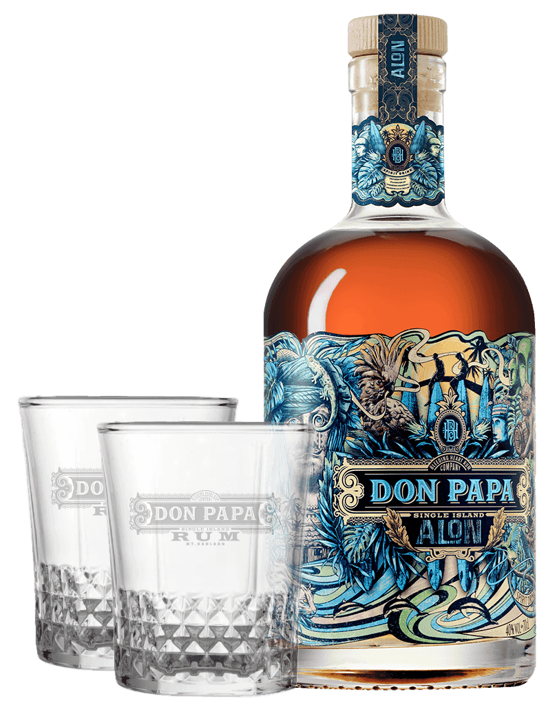 Rum Don Papa Alon 40% 0,7L + 2X Pohár