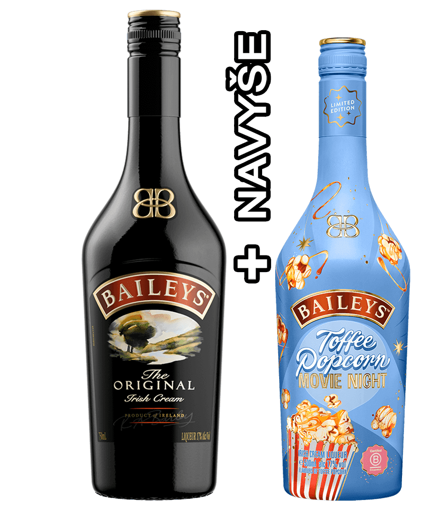 Likér Baileys Írsky 17% 0,7L + Likér Baileys Popcorn 17% 0,5L Navyše