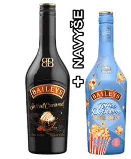 Likér Baileys Salted Caramel 17% 0,7L + Likér Baileys Popcorn 17% 0,5L Navyše